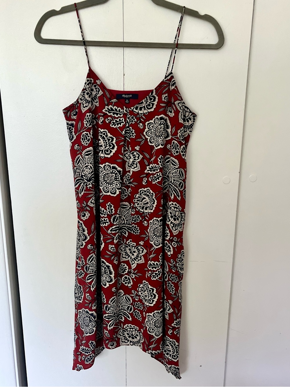 Madewell Silk Trapeze Dress in Italian Floral Size XS